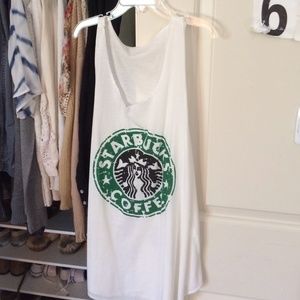 Tank top with Starbucks logo